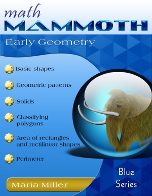 Math Mammoth Early Geometry book cover