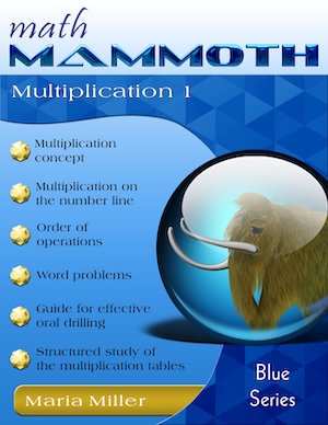 Math Mammoth Multiplication 1 math book cover