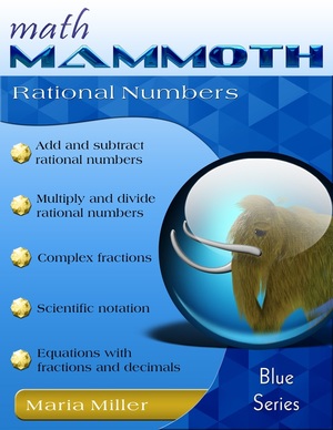 Math Mammoth Rational Numbers workbook cover