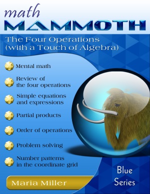 Math Mammoth The Four Operations (with a Touch of Algebra) math book cover