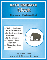 Math Mammoth Clock workbook cover
