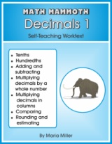 Math Mammoth Decimals 1 math book cover