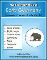 Math Mammoth Early Geometry book cover