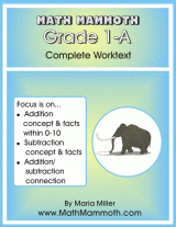 cover for Math Mammoth Grade 1-A Complete Worktext