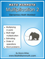 Math Mammoth Multiplication 2 math book cover