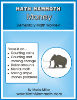 Math Mammoth Money workbook cover