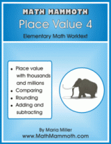 Math Mammoth Place Value 4 math book cover