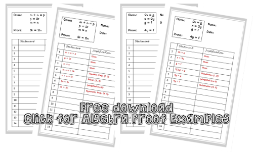 Free download - algebra proof examples