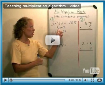 Teaching multiplication algorithm