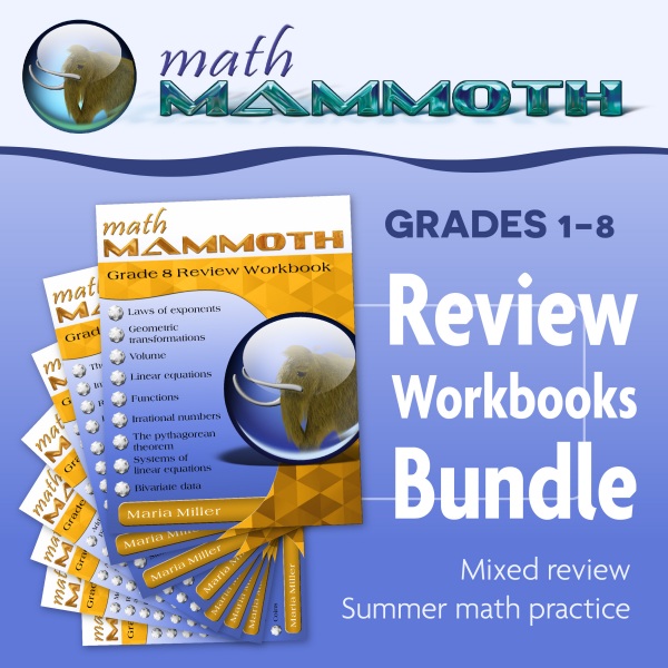 Math Mammoth review workbooks
