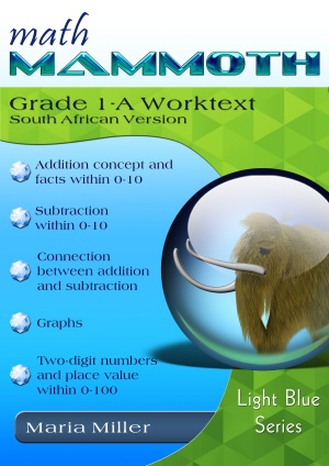 cover for Math Mammoth Grade 1-A Complete Worktext, South African version
