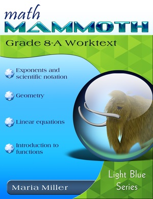 cover for Math Mammoth Grade 8-A Worktext