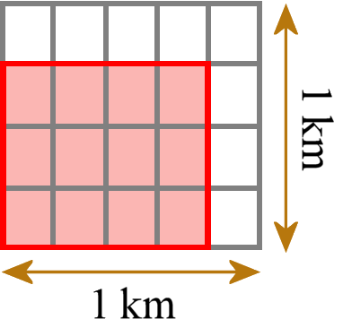 rectangular area with fractional side lengths