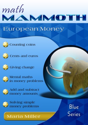 Math Mammoth European Money workbook cover