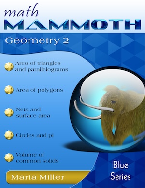 Math Mammoth Geometry 2 math book cover