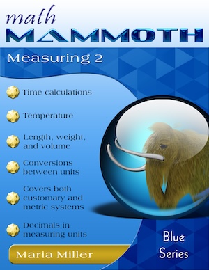 Math Mammoth Measuring 2 workbook cover