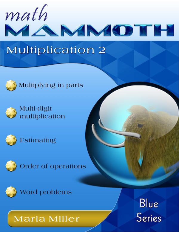 Math Mammoth Multiplication 2 math book cover
