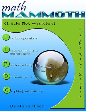 cover for Math Mammoth Grade 5-A Complete Worktext