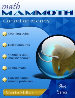 Math Mammoth Canadian Money workbook cover