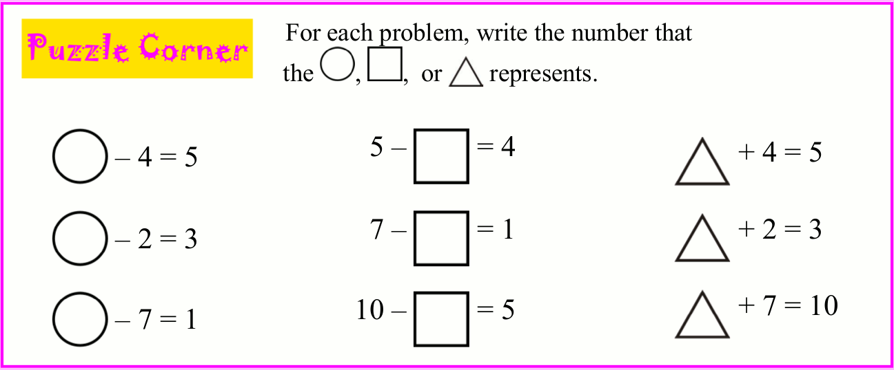 Puzzle Corner In Math Mammoth Grade 1 Was Too Easy!