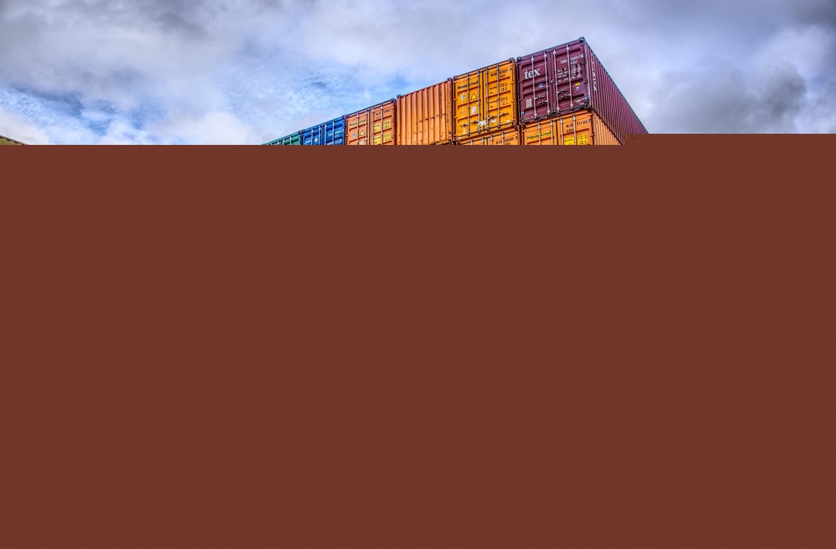 stacks of shipping containers