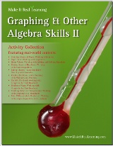 Make It Real Learning MIRL Graphing and Other Algebra Skills 2 workbook
