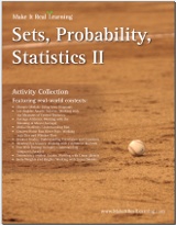 Make It Real Learning Sets Probability Statistics II workbook