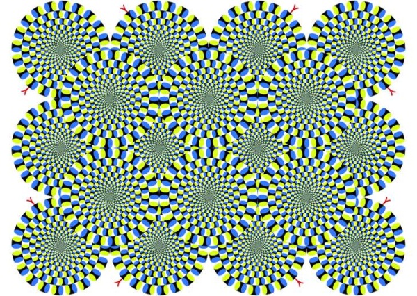 Rotating snakes optical illusion