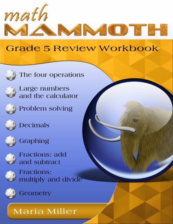 cover for Math Mammoth Grade 5 Review Workbook