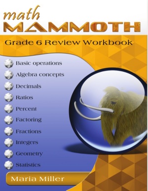 cover for Math Mammoth Grade 6 Review Workbook
