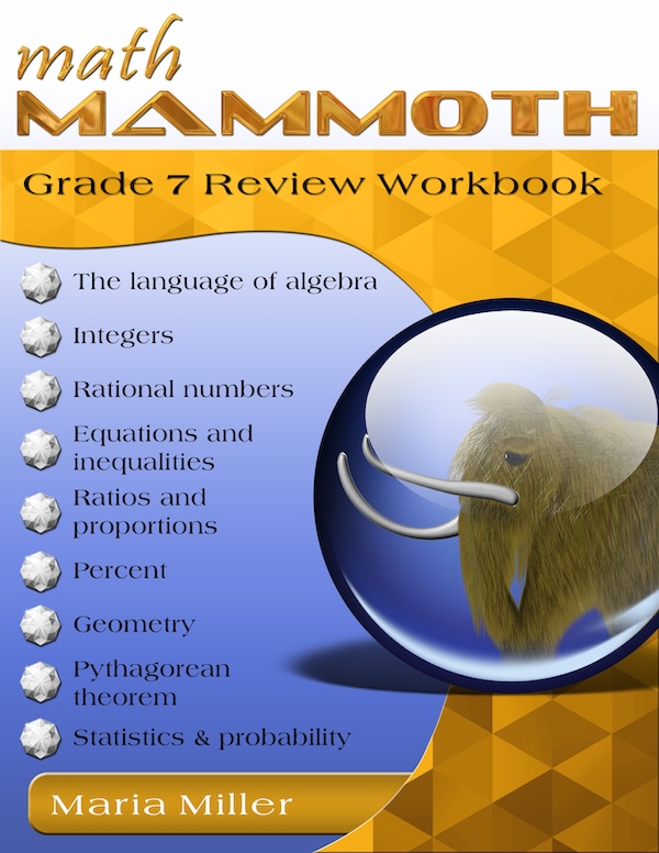 cover for Math Mammoth Grade 7 Review Workbook