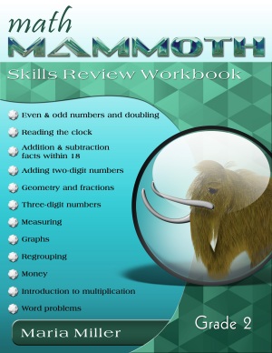 cover for Math Mammoth Grade 2 Skills Review Workbook