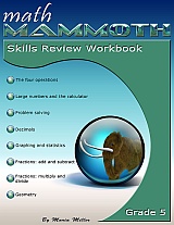 cover for Math Mammoth Grade 5 Skills Review Workbook