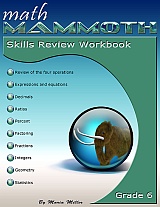 cover for Math Mammoth Grade 6 Skills Review Workbook