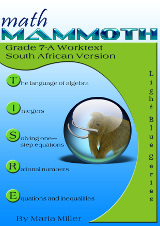 cover for Math Mammoth Grade 7-A Complete Worktext, South African Version