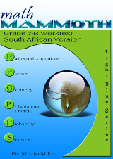 cover for Math Mammoth Grade 7-B Complete Worktext, South African Version