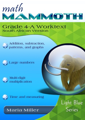 cover for Math Mammoth Grade 4-A Complete Worktext, South African Version