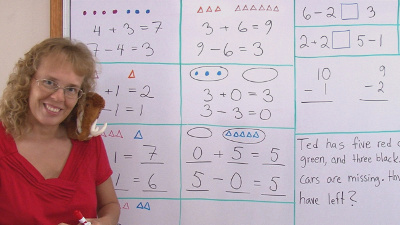 Screenshot of a  video about a math teacher teaching in