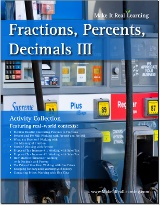 Make It Real Learning Fractions, Percents, and Decimals 3 workbook